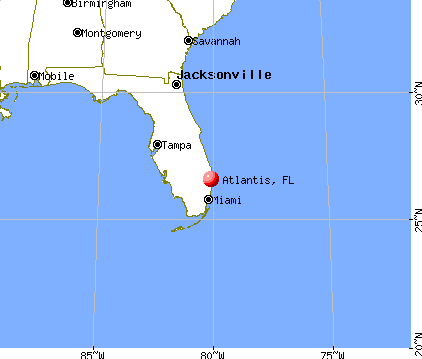 Atlantis, Florida map