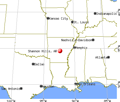 Shannon Hills, Arkansas map