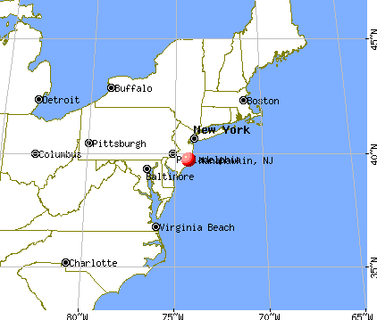 Manahawkin, New Jersey map