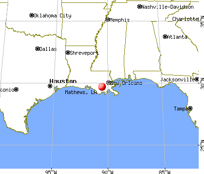 Mathews, Louisiana map