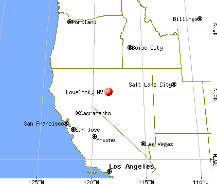 Lovelock, Nevada map
