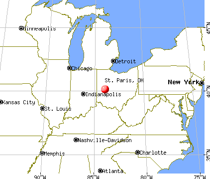 St. Paris, Ohio map