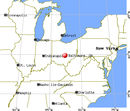 Baltimore, Ohio map