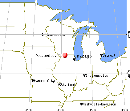 Pecatonica, Illinois map