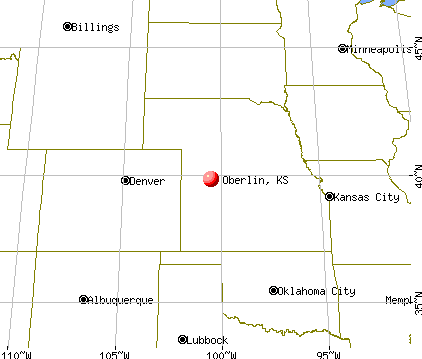 Oberlin, Kansas map