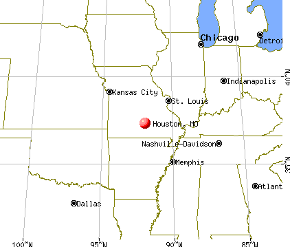 Houston, Missouri map
