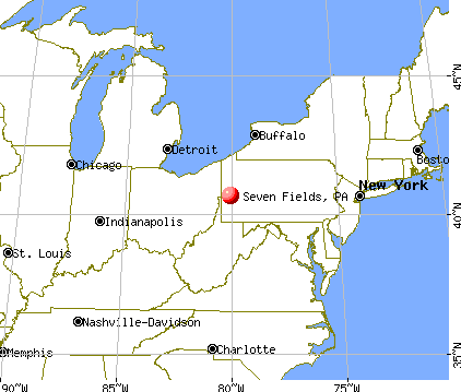 Seven Fields, Pennsylvania map