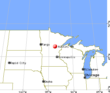 Aitkin, Minnesota map