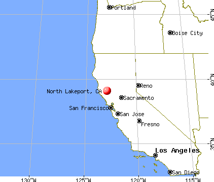 North Lakeport, California map