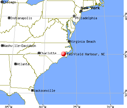 Fairfield Harbour, North Carolina map
