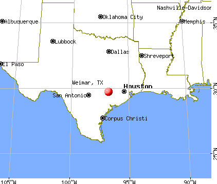 Weimar, Texas map