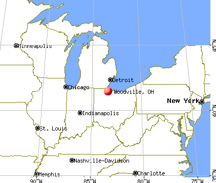 Woodville, Ohio map