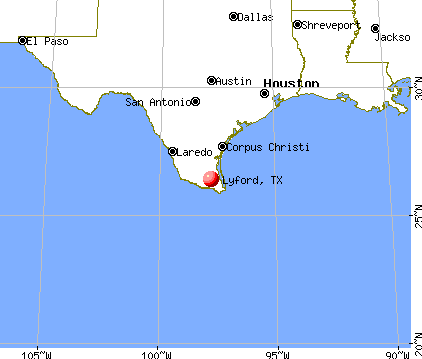 Lyford, Texas map