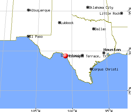 Cienegas Terrace, Texas map