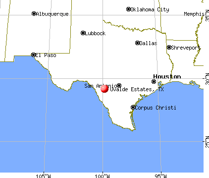 Uvalde Estates, Texas map