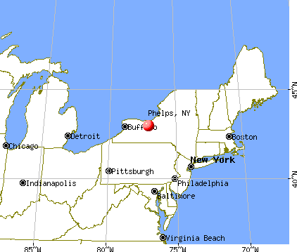 Phelps, New York map