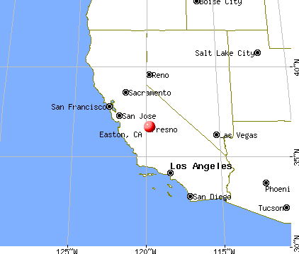 Easton, California map