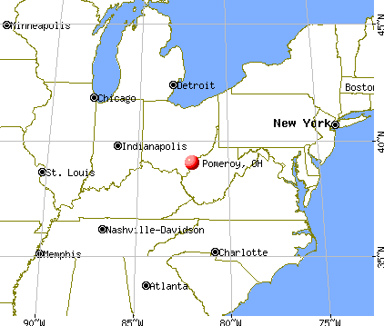 Pomeroy, Ohio map