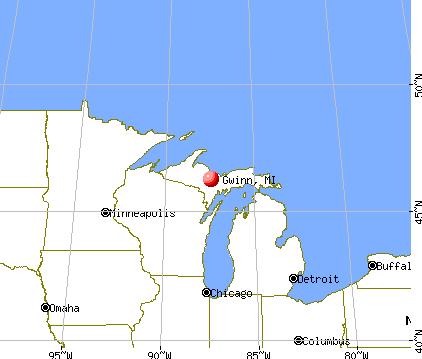 Gwinn, Michigan map