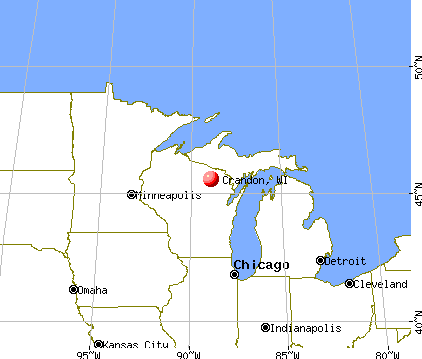 Crandon, Wisconsin map