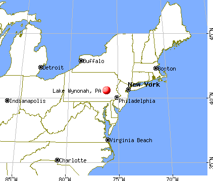 Lake Wynonah, Pennsylvania map