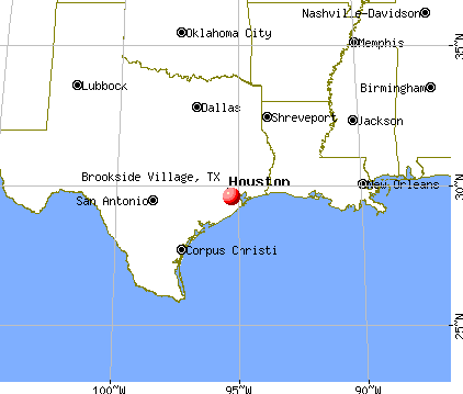 Brookside Village, Texas map
