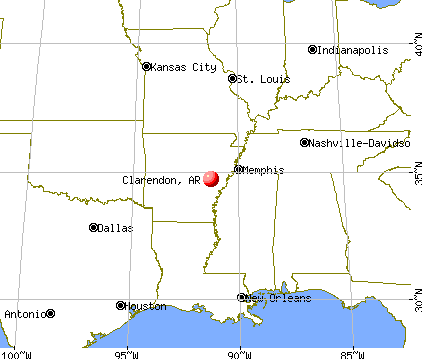 Clarendon, Arkansas map