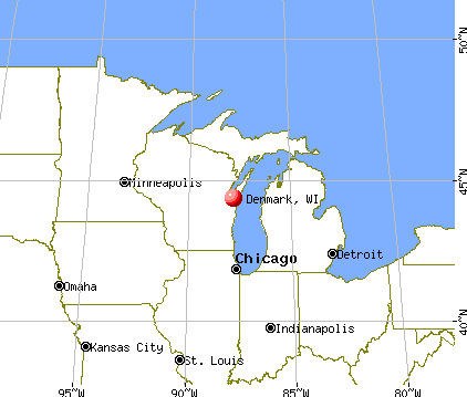 Denmark, Wisconsin map