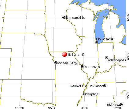 Milan, Missouri map