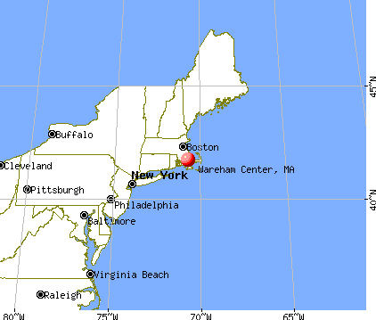 Wareham Center, Massachusetts map