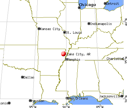 Lake City, Arkansas map