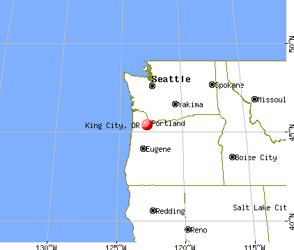 King City, Oregon map