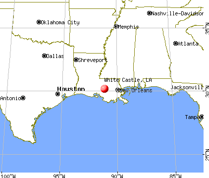 White Castle, Louisiana map