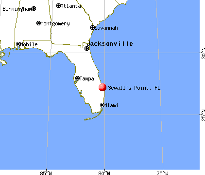 Sewall's Point, Florida map