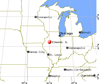 Elmwood, Illinois map