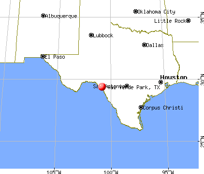 Val Verde Park, Texas map