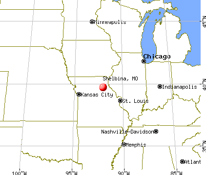 Shelbina, Missouri map