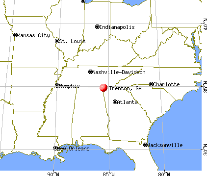 Trenton, Georgia map