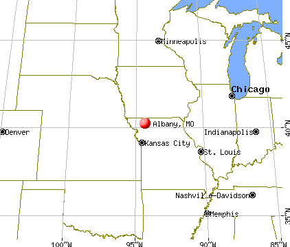 Albany, Missouri map