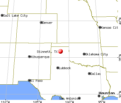 Stinnett, Texas map