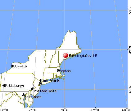 Farmingdale, Maine map