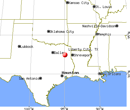 Liberty City, Texas map