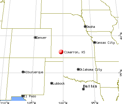 Cimarron, Kansas map