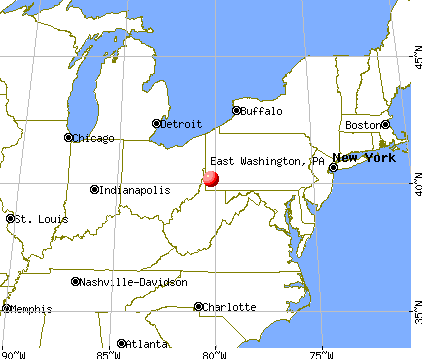 East Washington, Pennsylvania map