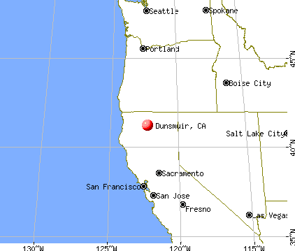 Dunsmuir, California map