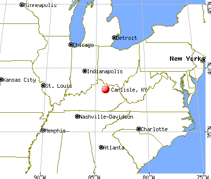 Carlisle, Kentucky map
