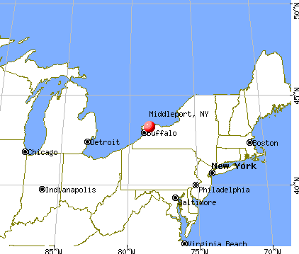 Middleport, New York map