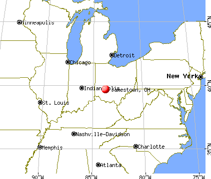 Jamestown, Ohio map