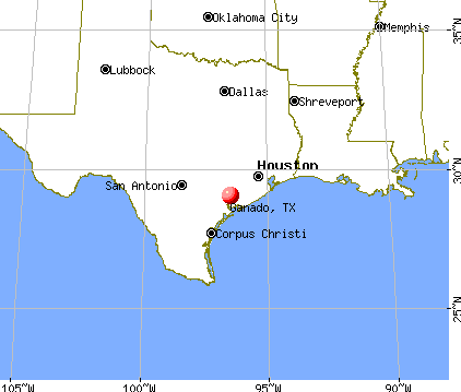 Ganado, Texas map