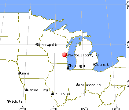 Campbellsport, Wisconsin map